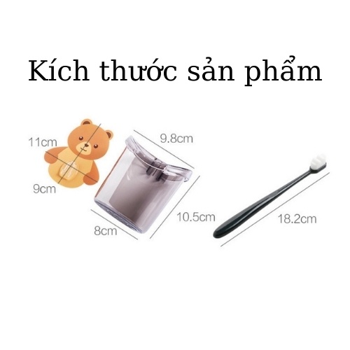 Cốc Gấu Dán Tường Đựng Bàn Chải Đánh Răng Hình Gấu Tiện Lợi