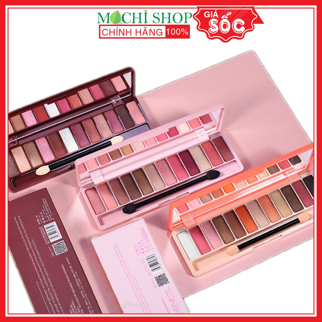 Bảng Phấn Mắt 12 Màu Nhũ Lì Có Gương Tặng Kèm Cọ Trang Điểm Lameila Play Color Eyes Nội Địa Trung MOCHI SHOP