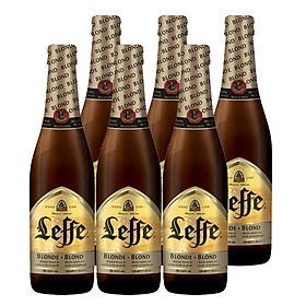 Bia Leffe Vàng - Leffe Blonde - nhập khẩu Bỉ - 6 chai 330ml