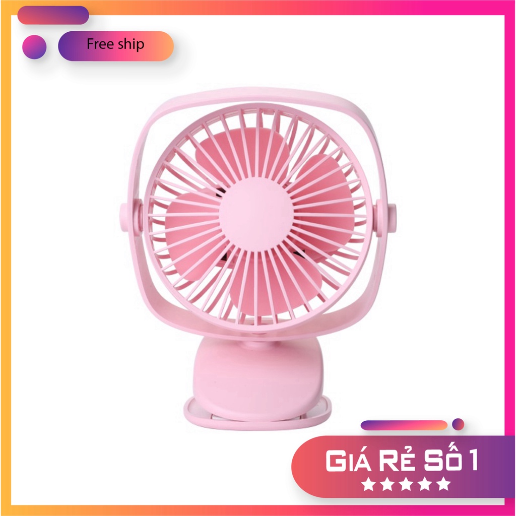 [FRESHIP] Quạt Mini - Quạt Kẹp Bàn Thích hợp cho dân Văn Phòng, Xoay 360 độ, Kẹp chắc chắn – Siêu Mát