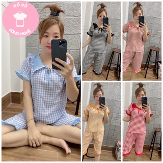 Bộ lửng mặc nhà vải Kate đủ màu cực dễ thương