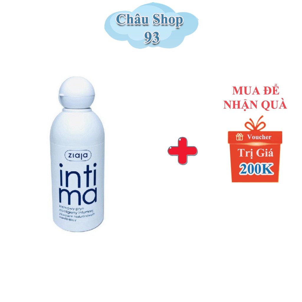 DUNG DỊCH VỆ SINH INTIMA ZIAJA - DƯỠNG ẨM CHỐNG KHÔ CỦA AXIT HYALURONIC dung tích 200ml