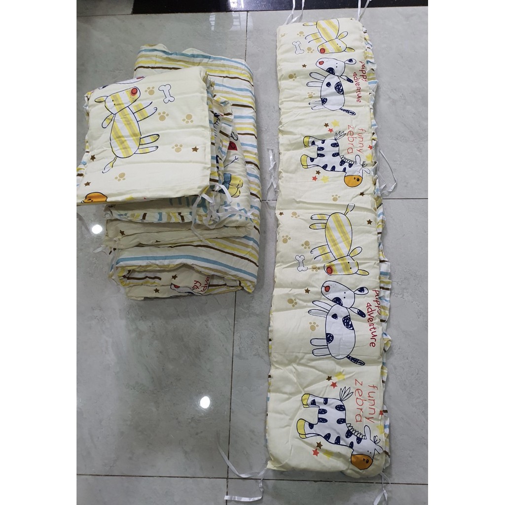 BỘ RA NỆM 5 MÓN CHO GIƯỜNG CŨI CŨA BÉ.DÀI 1M,RỘNG 60CM,HÀNG ĐÚNG NHƯ HÌNH.