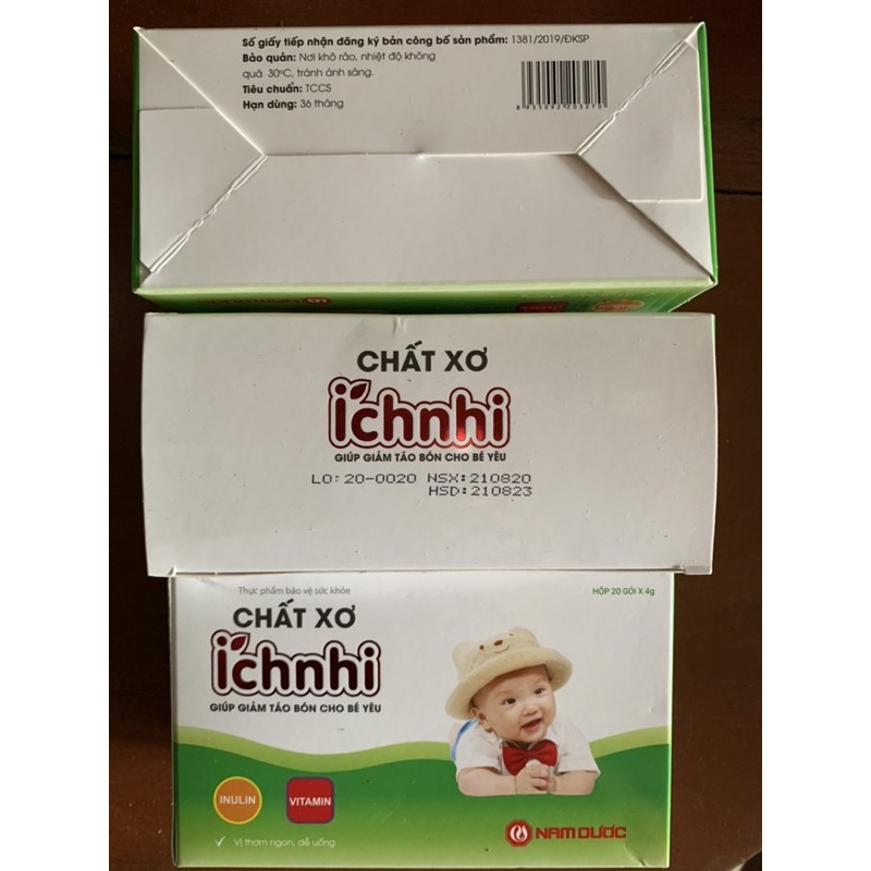 Chất Xơ Táo Bón Ích Nhi - 1 bịch 10 gói ĐTĐ