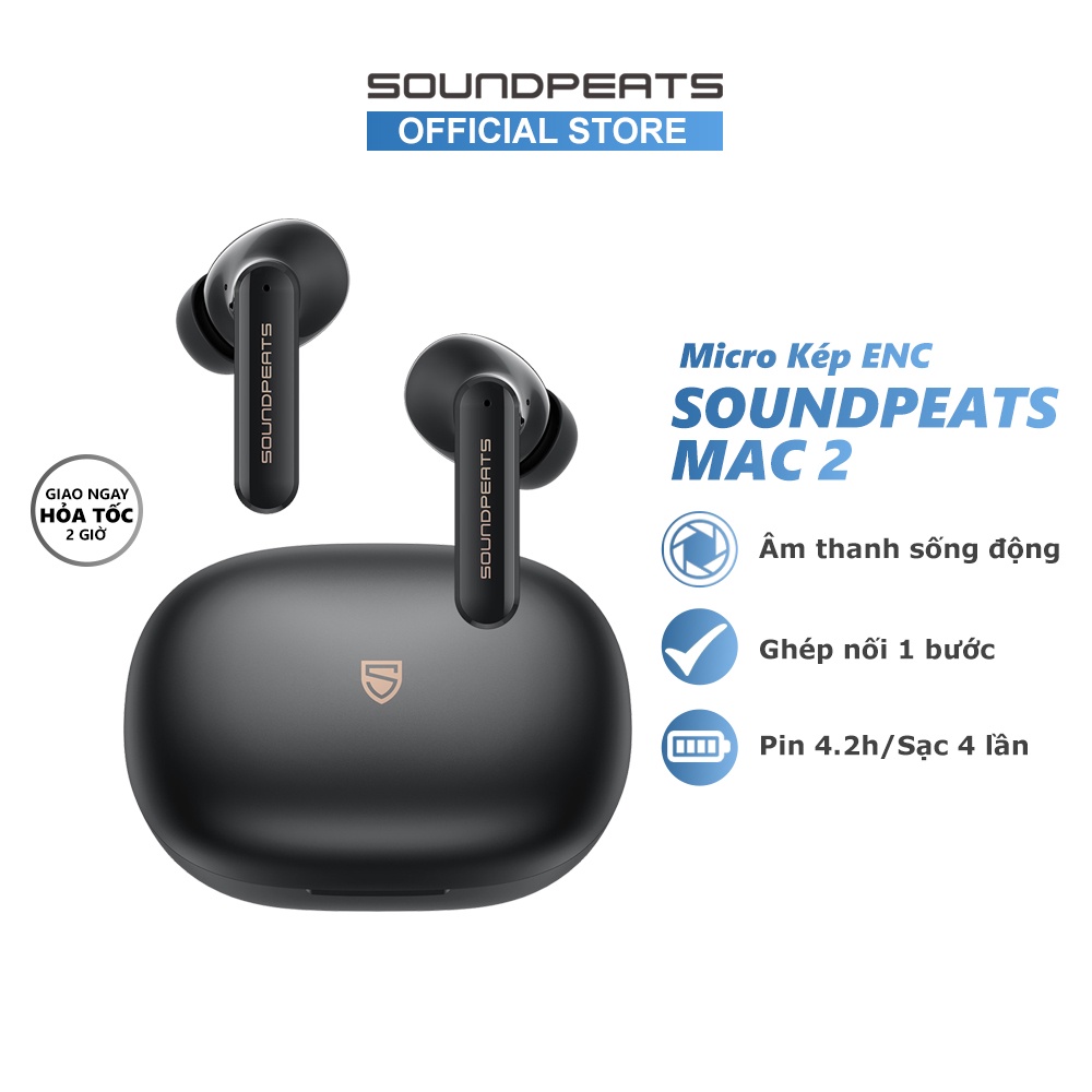 Tai nghe True Wireless SoundPEATS Mac 2 Driver Dynamic Bluetooth 5.0