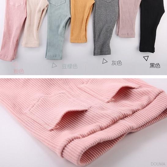 Quần legging cotton co giãn có túi thời trang Hàn Quốc cho trẻ nhỏ