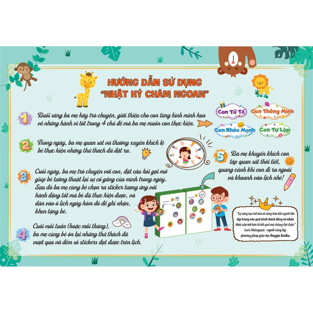 Nhật Ký Chăm Ngoan - Kèm 640 STICKER Khen Thưởng để dán vào lịch