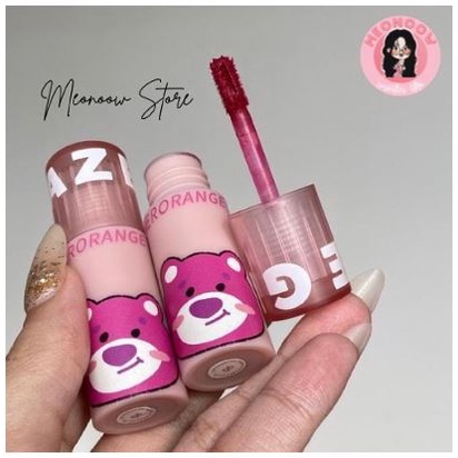 Son kem lì HERORANGE Gấu Dâu  mềm mịn lâu trôi Beckoning Bear Velvet Lip Glaze