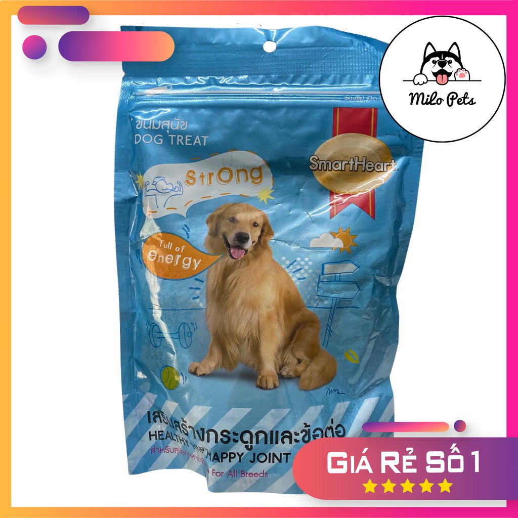 Bánh Thưởng Cho Chó SmartHeart Giúp Răng Chắc Khoẻ Và Xương Khớp Chắc Khoẻ & Lông Mượt 100gr - Milo Pets Shop