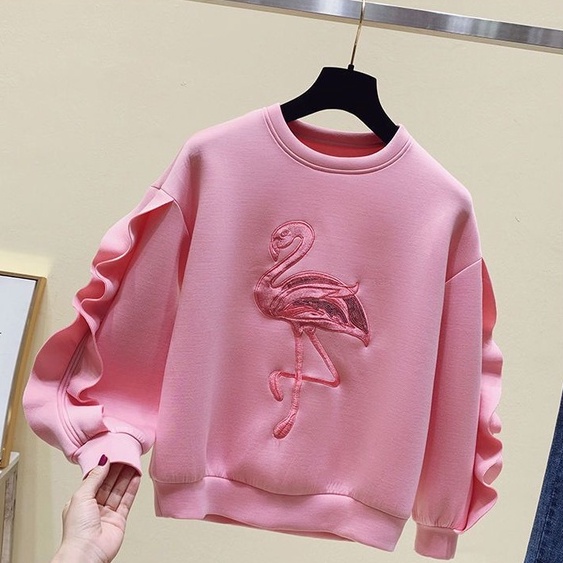 Quần Áo Trẻ Em Áo Sweater Dáng Rộng Thêu Họa Tiết Thời Trang Xuân Thu Cho Bé Gái Đồ Bé Gái