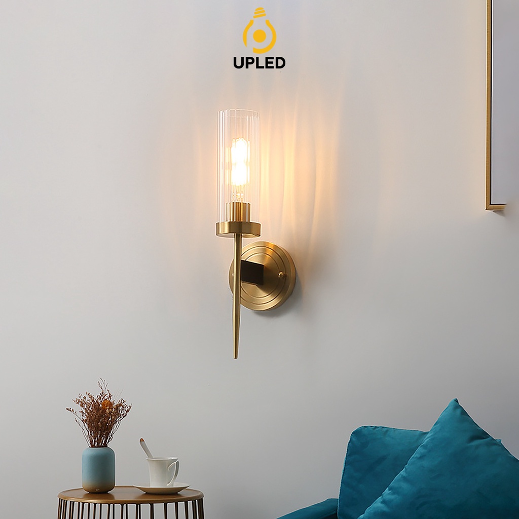 Đèn ngủ Treo Tường chao dài Upled Decor Nội Thất trong nhà mạ vàng Cao Cấp