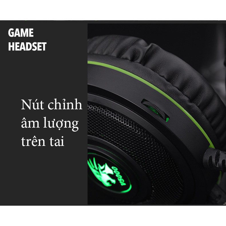 Tai Nghe Máy Tính Chuyên Game Xgamingstore V5000 Có Mic, Đèn Led Xanh, Jack 3.5 Dùng Được Cho Điện Thoại -dc3424