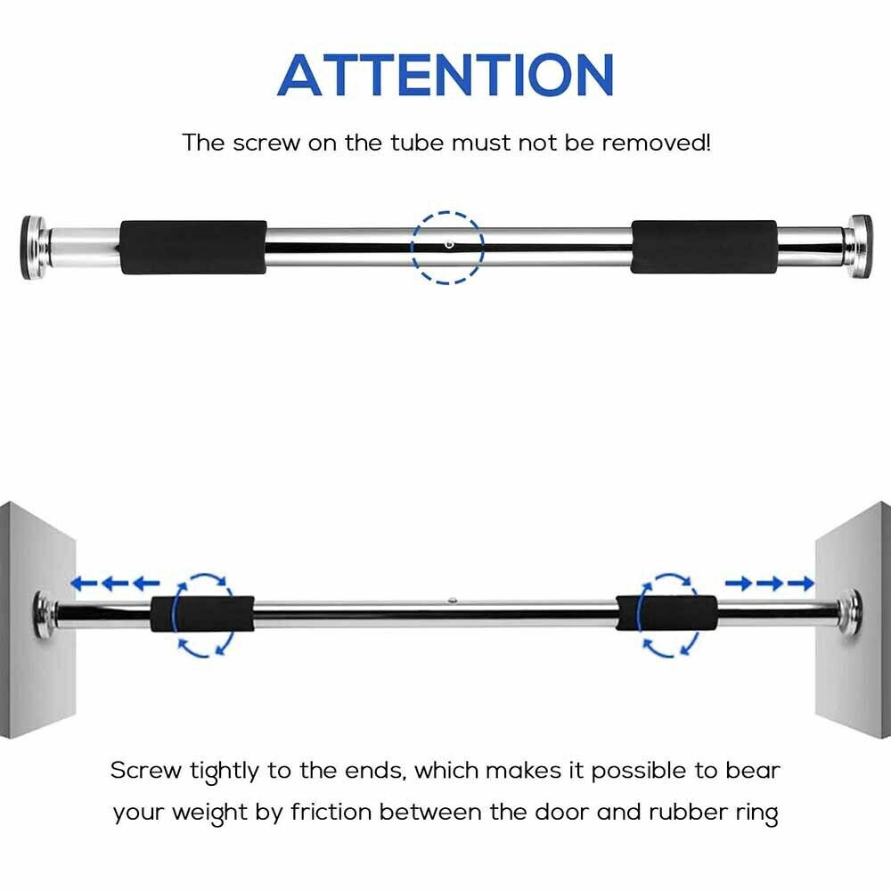 62-100cm Horizontal door 160kg steel bar Adjustable at home Gym Exercise Chin push up Pull up Exercise Exercise