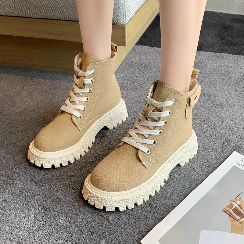 [Hot] Giày bốt cổ cao đế thô 5 phân chất lắm luôn