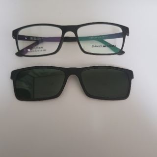 Kính gọng cận râm mắt vuông, tròn kèm hộp chống tia UV 490 cao cấp