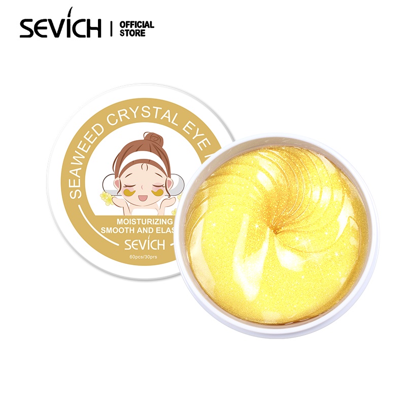 Hộp 60 mặt nạ mắt SEVICH chiết xuất từ vàng dưỡng ẩm chống lão hóa da