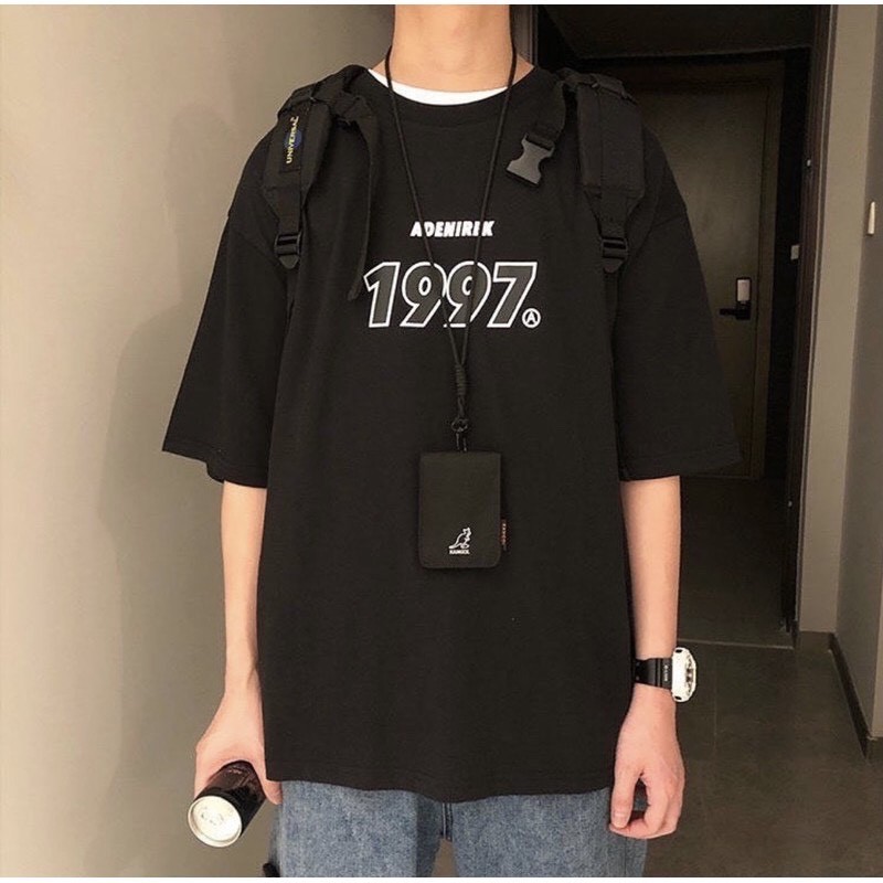 Áo thun nam nữ unisex tay lỡ phông form rộng 1997 teen cổ tròn oversize cotton giá rẻ màu đen trắng tee pull freesize | BigBuy360 - bigbuy360.vn