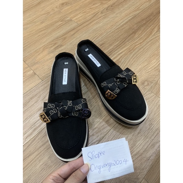 Giày sục nữ độn đế 7p cao cấp, sục nữ đế bánh mì siêu hot