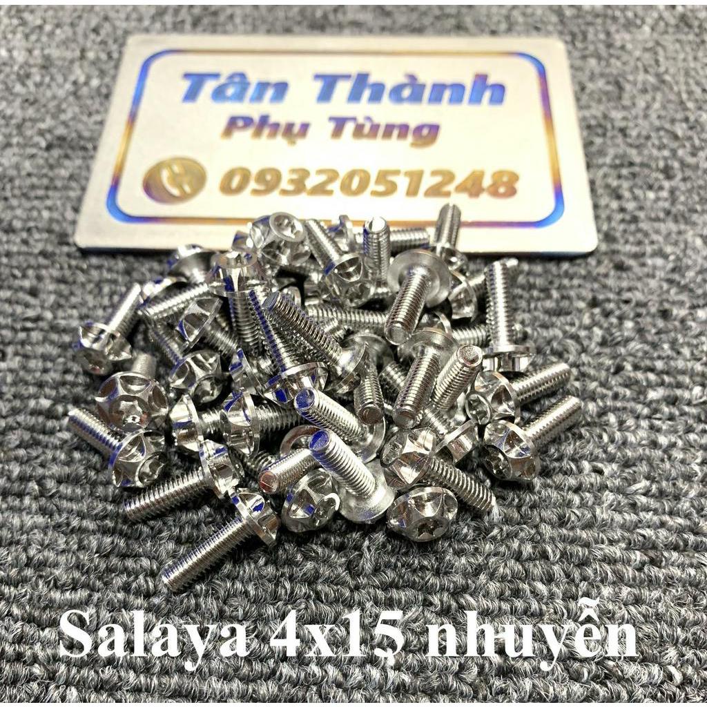 Ốc Salaya 4x15 răng nhuyễn gắn nắp dầu, bợ cổ....giá 1 con