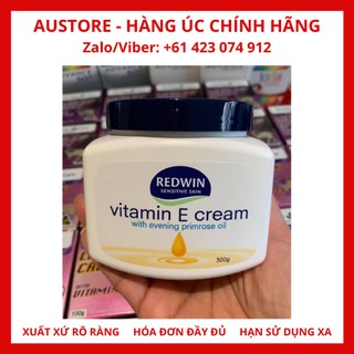 [Đủ bill, date xa, Hàng có sẵn trong kho] Kem dưỡng da mềm mịn Redwin Cream with Vitamin E & EPO (dầu hoa anh thảo) 300g