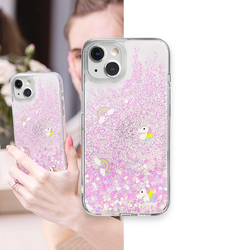 Ốp điện thoại kim tuyến nước chống sốc thích hợp cho iphone 13 pro max /13 pro 13/13 mini