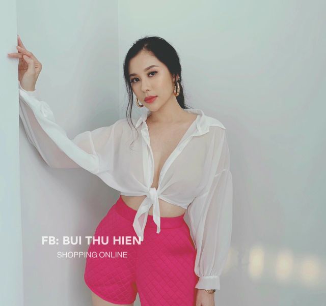 Sét áo sơ mi cột eo và đầm body 2 dây siêu xinh