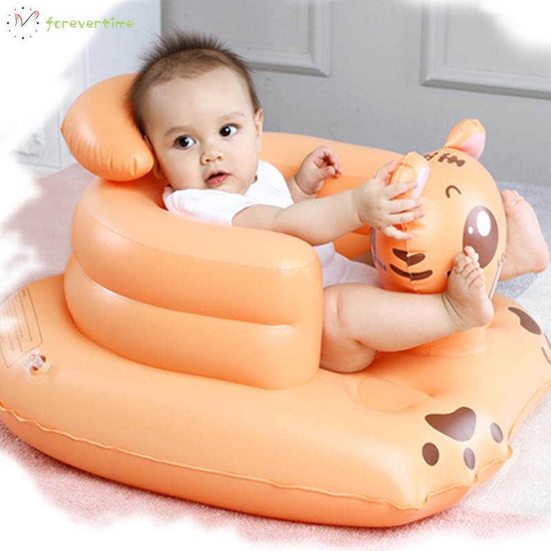 #Mẹ và con# Children Baby Inflatable Sofa Chair Seat Dining Bathroom Learn Sitting Portable Seat