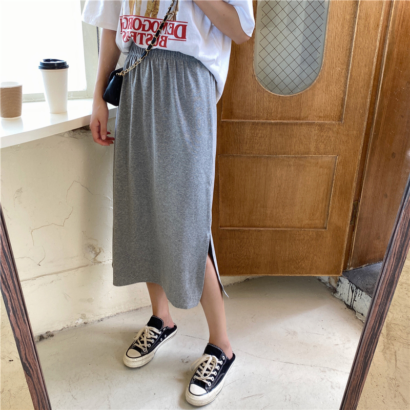 SUXI Chân Váy Midi Lưng Cao Xẻ Tà Xinh Xắn Dành Cho Nữ