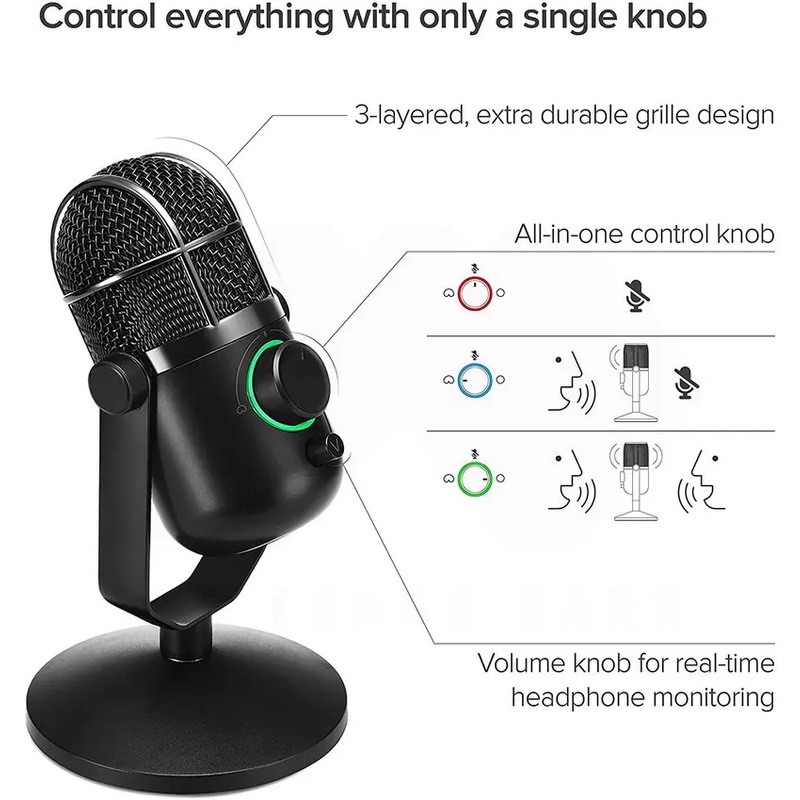 [Mã ELHACE giảm 4% đơn 300K] Microphone Live Stream Mdrill Dome M3 Plus Jet Black 96Khz