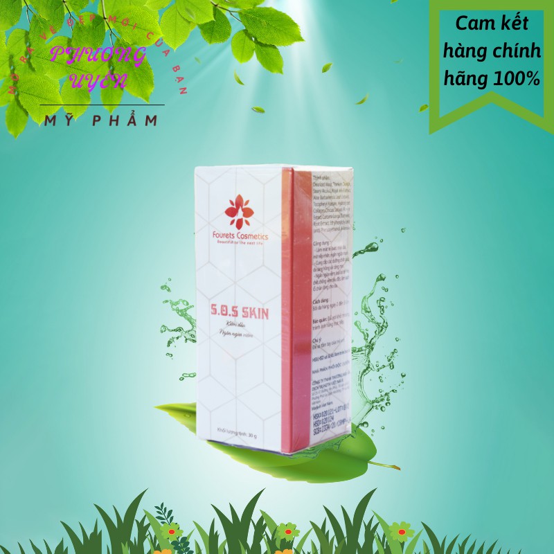 Cao mụn S.O.S 30g ⚡ CHÍNH HÃNG ⚡ Cao cấp cứu SOS Skin giúp làm mờ nếp nhăn, ngăn ngừa mụn, viêm, kiềm dầu.