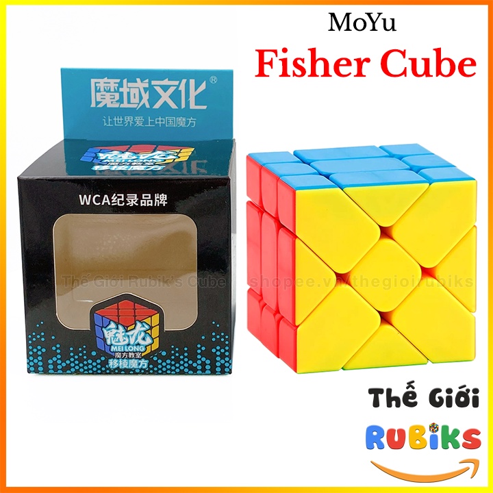 Rubik Fisher Stickerless MoYu Meilong Rubik Biến Thể 3x3 Cube