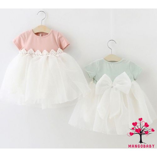 Đầm Xoè Tulle Phối Ren Hoa Cho Bé Gái