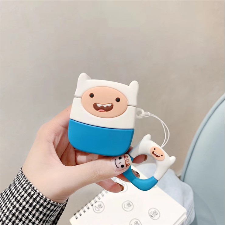 Vỏ Bảo Vệ Hộp Sạc Tai Nghe Airpods 2 Bằng Silicon Hình Đồ Chơi Jake Bmo Kèm Móc Treo Cho Bé