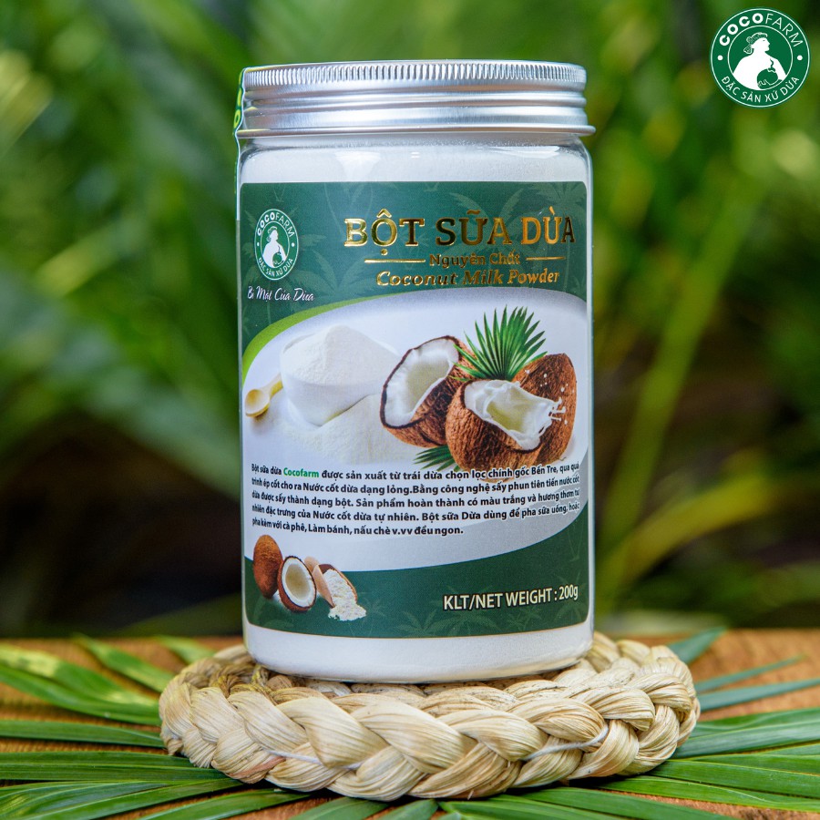 Bột Sữa Dừa Cocofarm Nguyên chất - Không đường