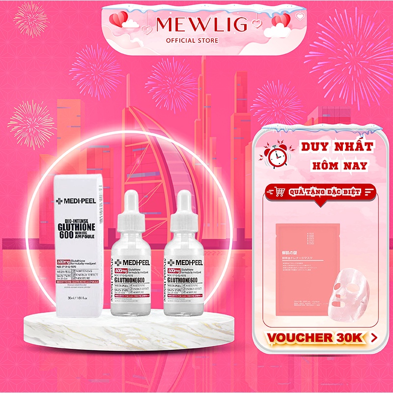 Serum Trắng Da MEDI-PEEL Serum Gluthione 600 White Ampoule Medi Peel -Dưỡng trắng mờ thâm chỉ sau 7 ngày