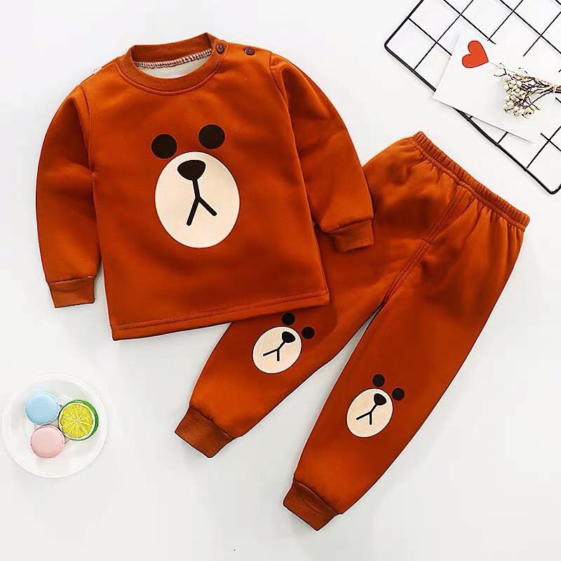 BỘ NỈ LÓT LÔNG MÙA ĐÔNG CHO BÉ