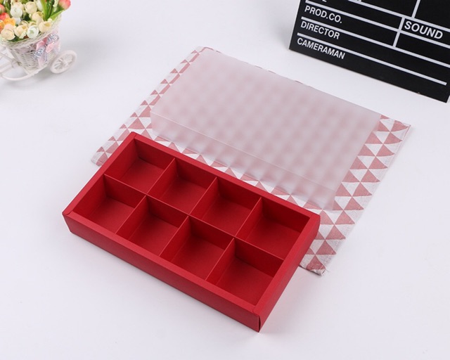 Hộp đựng mứt - 8 ngăn - nắp kéo
