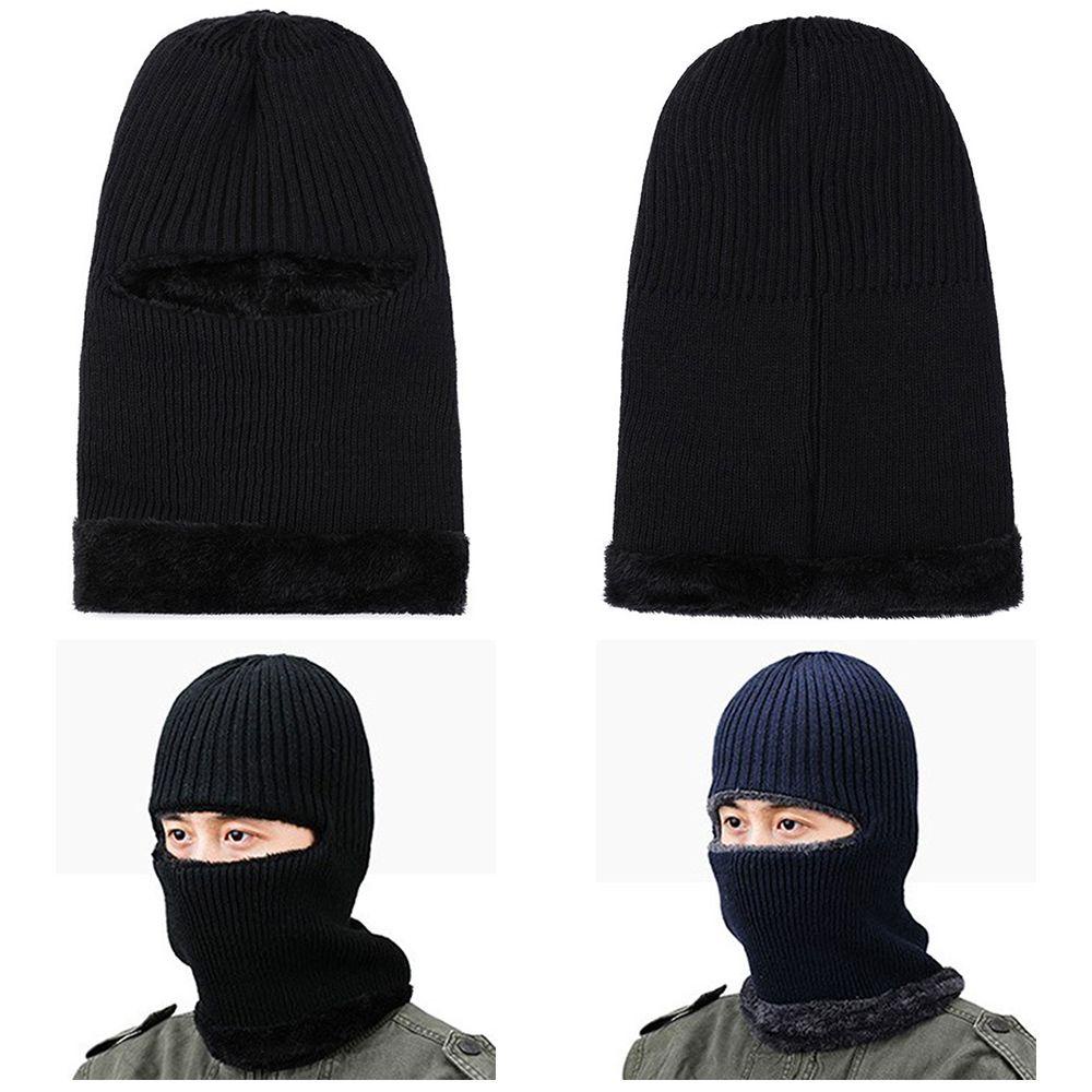 Mũ Len Chóp Lông Balaclava Giữ Ấm Mùa Đông