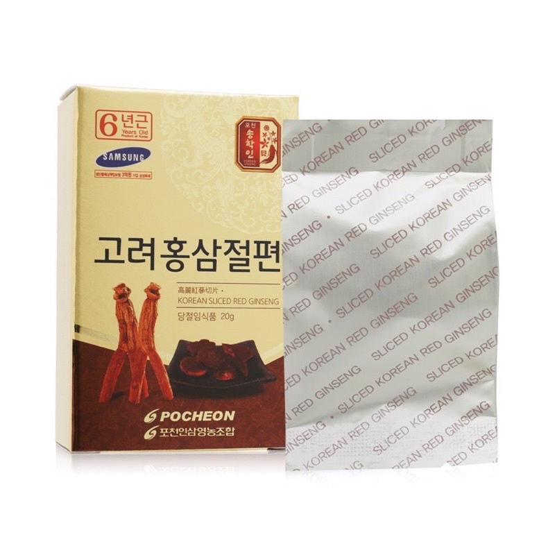 Hồng sâm lát tẩm mật ong rừng Pocheon Hàn Quốc 20g/hộp | BigBuy360 - bigbuy360.vn