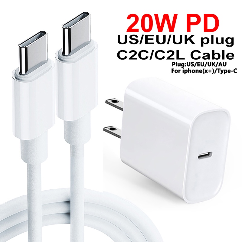 Củ Sạc Nhanh 20W USB C PD Cho iPhone 12 11 Pro Max Xr iPad