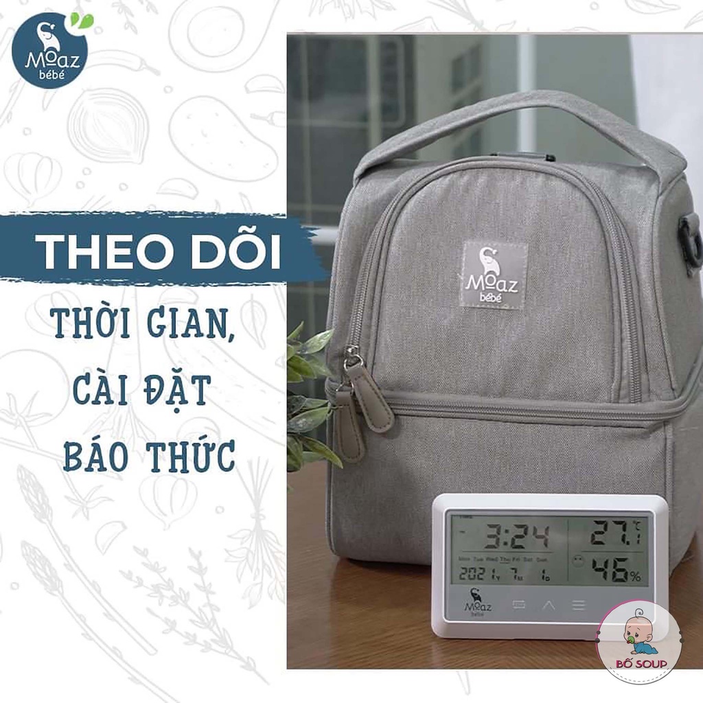Nhiệt ẩm kế đo nhiệt độ và độ ẩm phòng cho bé chính hãng Moaz Bébé