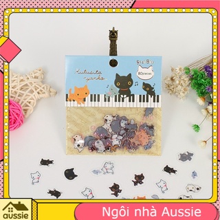 Túi Sticker 80 Miếng Dán Hoạt Hình - Aussie House