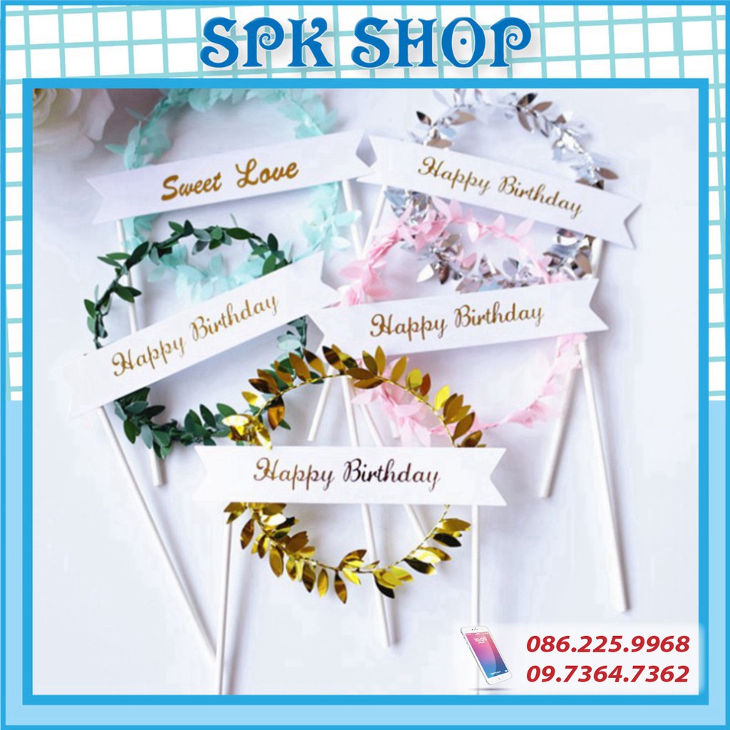 [FREESHIP❤️] Vòng Nguyệt Quế- Trang trí bánh sinh nhât bánh kem - SPK Shop