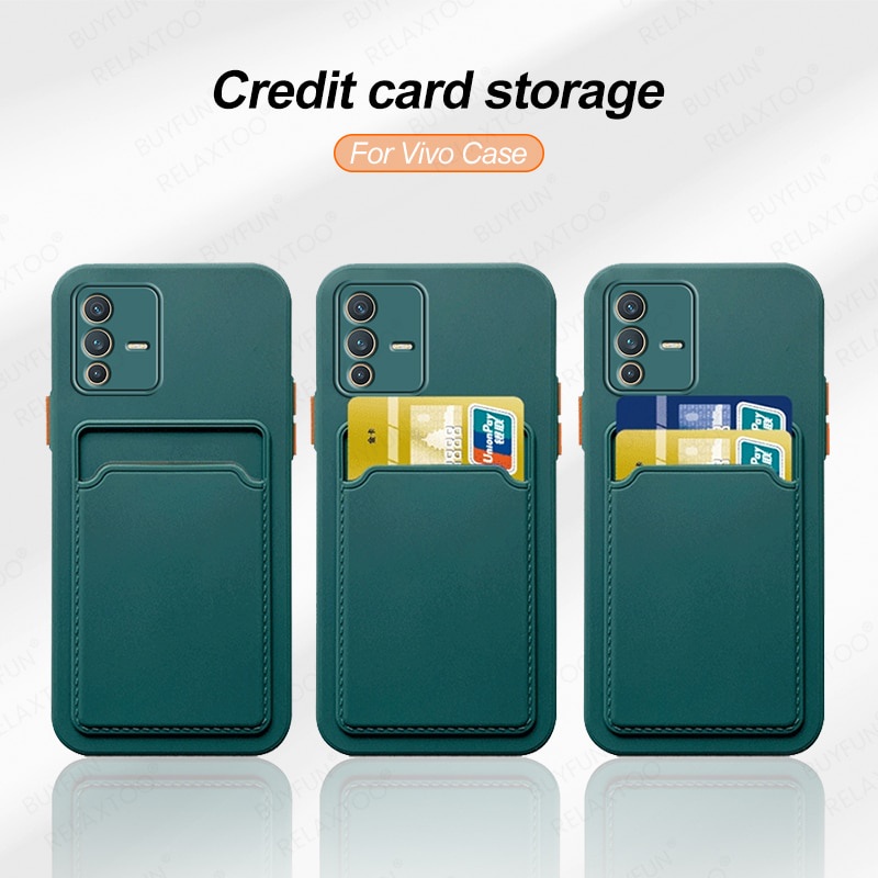 Card Bag Candy Color Phone Case For vivo V23 5G 6.44inch Soft TPU Shockproof Cover Coque For vivo vovi v 23 23v vavo v23 V2130