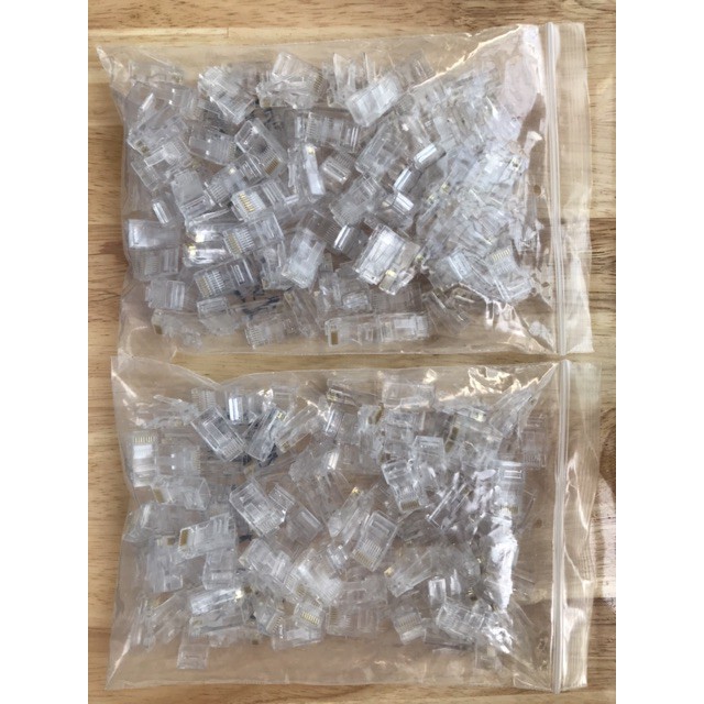 Đầu Bấm Mạng RJ45 Chất Liệu Nhựa (1 hộp/ 100 Đầu Mạng) - Giá Thành Rẻ, Chất Lượng Tốt