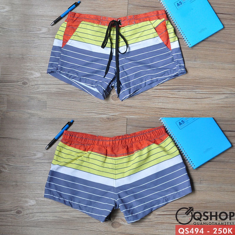 [SALE] Quần short đi biển nam form ngắn ôm đùi QS495