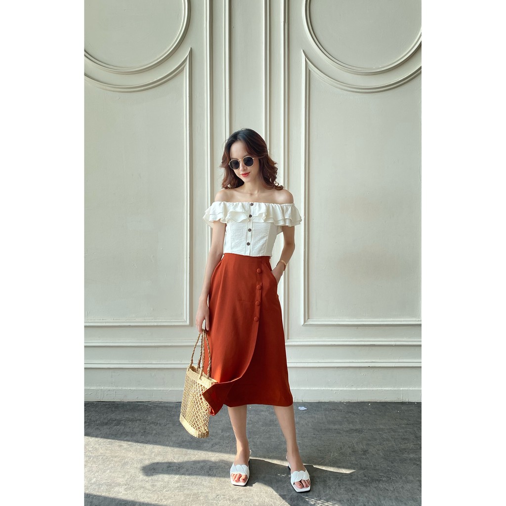 OLV - Áo Off Shoulder Top White
