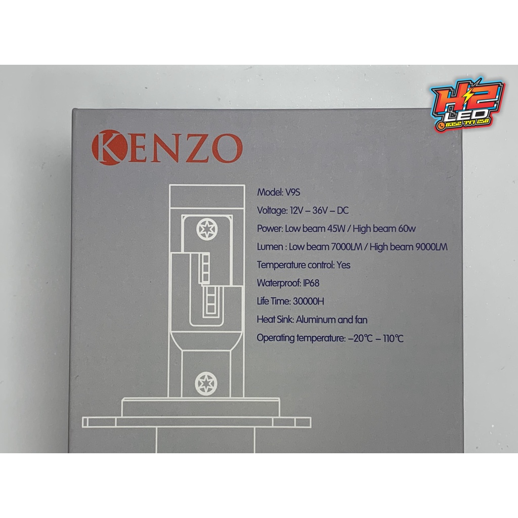 Bóng LED KENZO V9S chân H4 45-60W