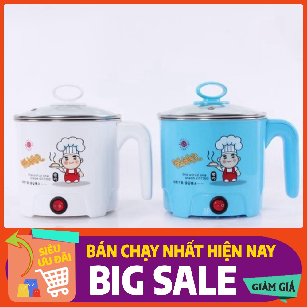 Nồi Nấu Mì Màu Đa Năng, Siêu Tốc 1,6 Lít  ca nấu lẩu nấu mì mini tiện dụng tại nhà