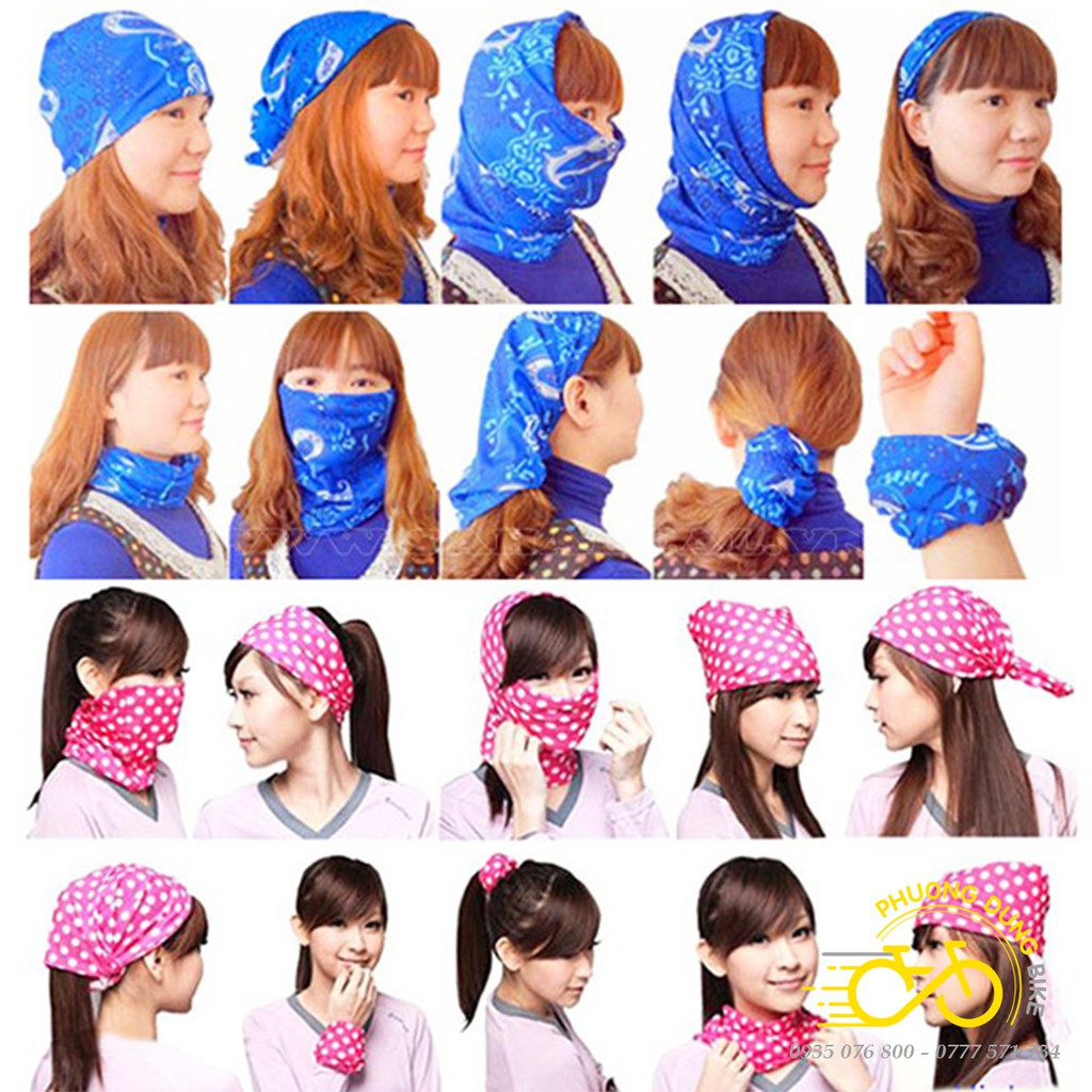 Khăn đa năng đi phượt, đi đường xa, đi xe đạp